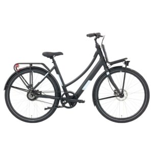 Popal | Electrische Dames Transportfiets Royl1 28 Inch 47 cm Hydraulische schijfrem Matzwart