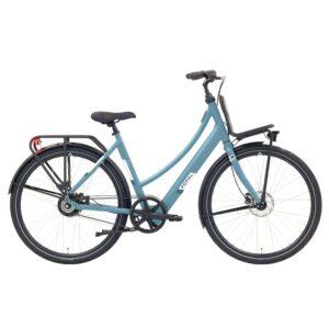 Popal | Electrische Dames Transportfiets Royl1 28 Inch 47 cm Hydraulische schijfrem Blauwgroen