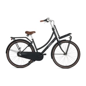 Daily Dutch Basic+ 28 Inch 47 cm Dames 3V Terugtraprem Matzwart