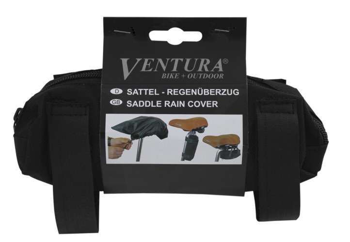 Ventura | Regenhoes zadel met opbergzak zwart