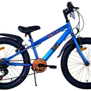 NERF Kinderfiets - Jongens - 20 inch - Satijn Blauw - 6 Speed