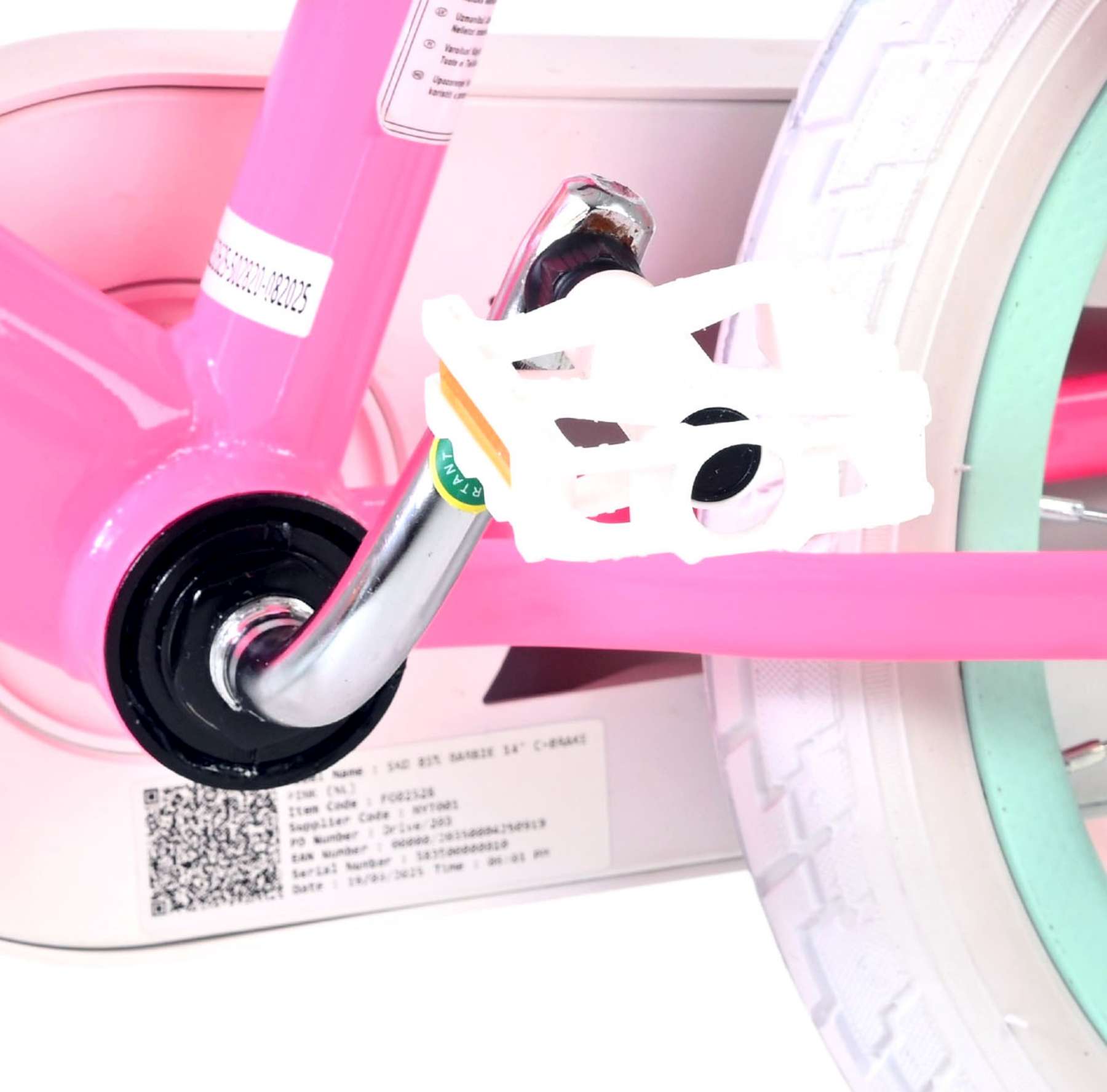 Mattel | Meisjes Kinderfiets Barbie, 14 inch, Roze - Afbeelding 9