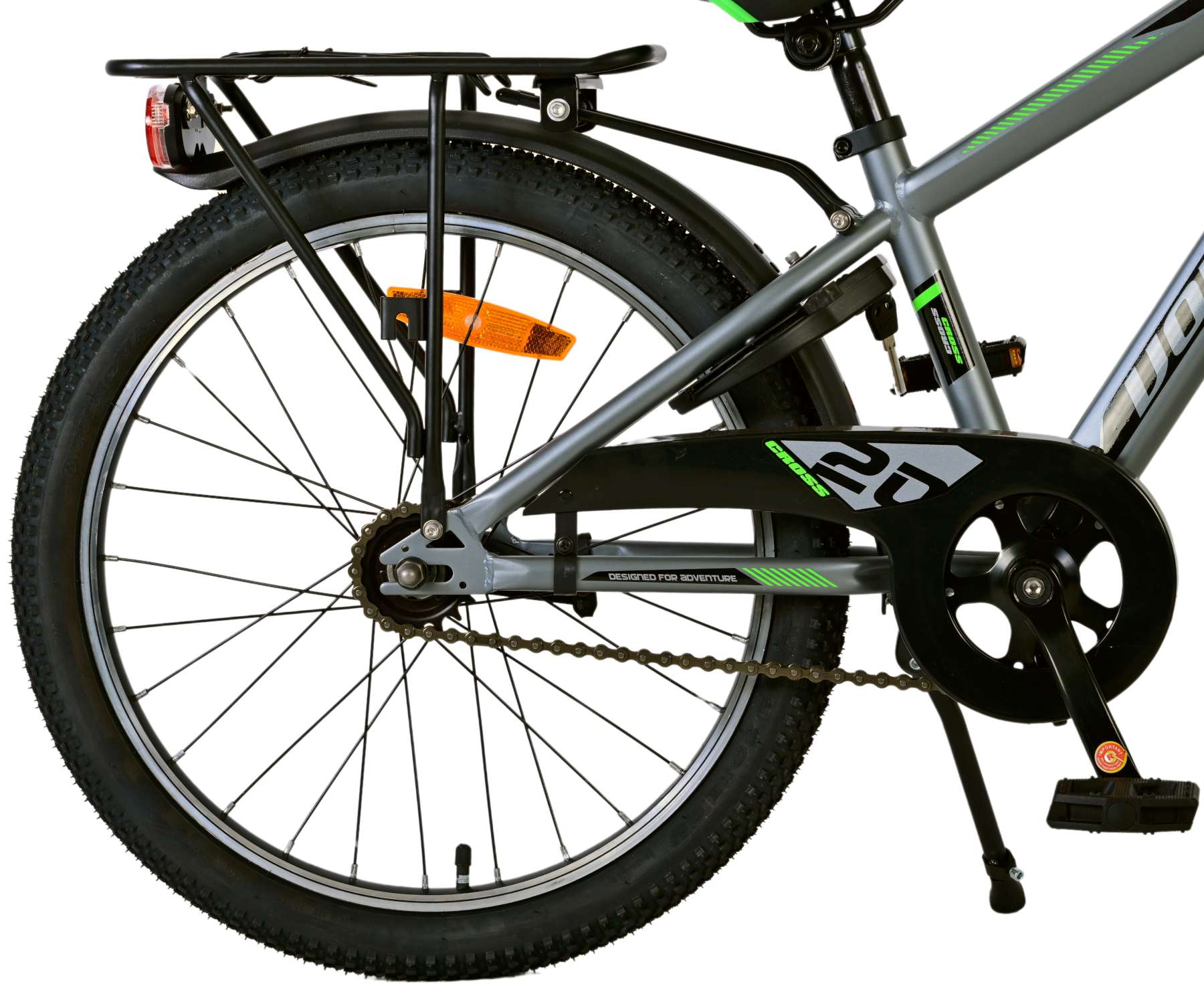 Volare | Jongens Kinderfiets Cross, 20 inch, Donker Grijs - Afbeelding 2