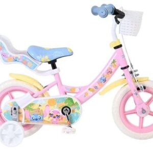 Disney | Meisjes Kinderfiets Stitch, Mag Wheels, 12 inch, Roze