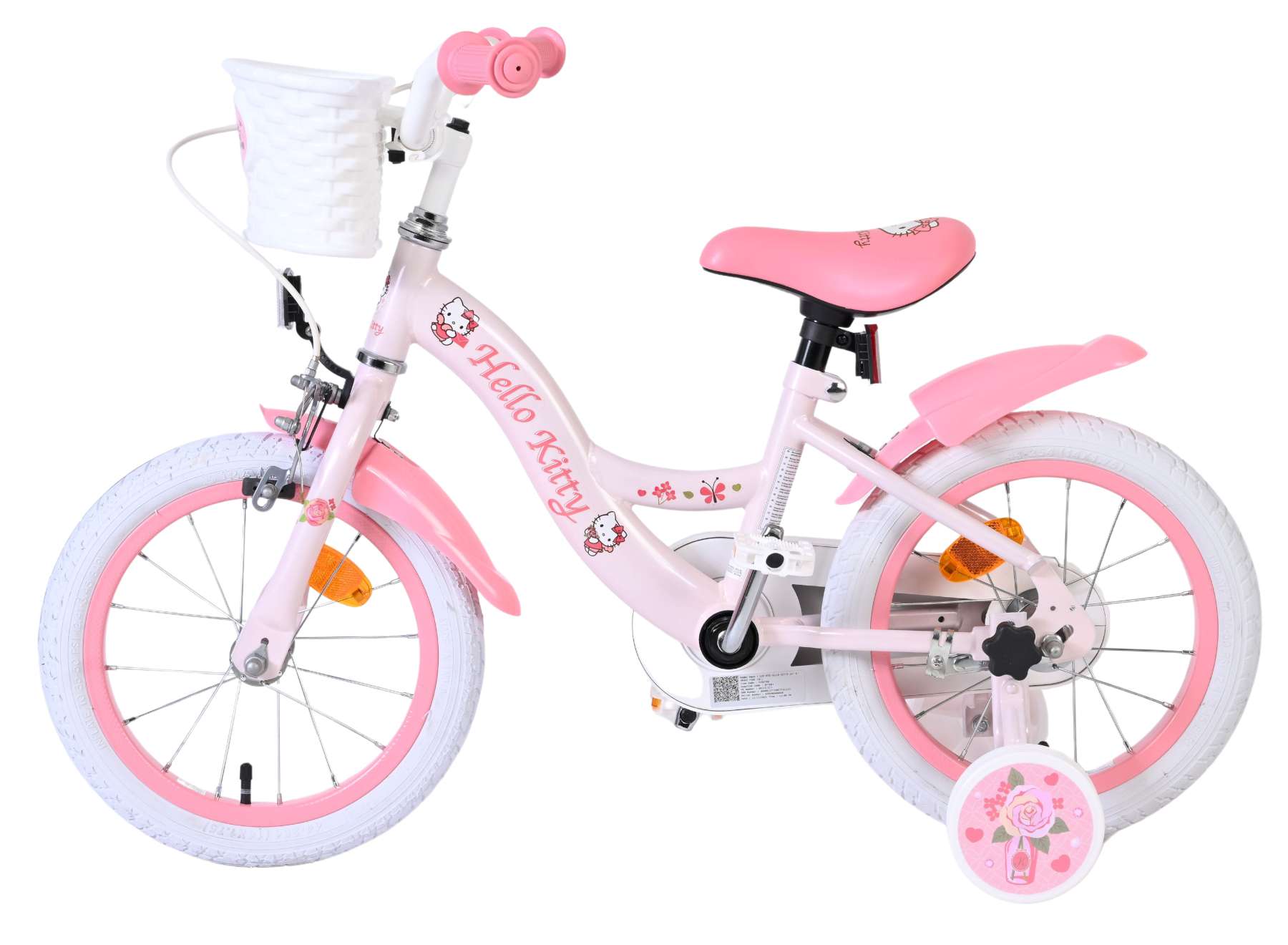 Sanrio | Meisjes Kinderfiets Hello Kitty, 14 inch, Roze - Afbeelding 7