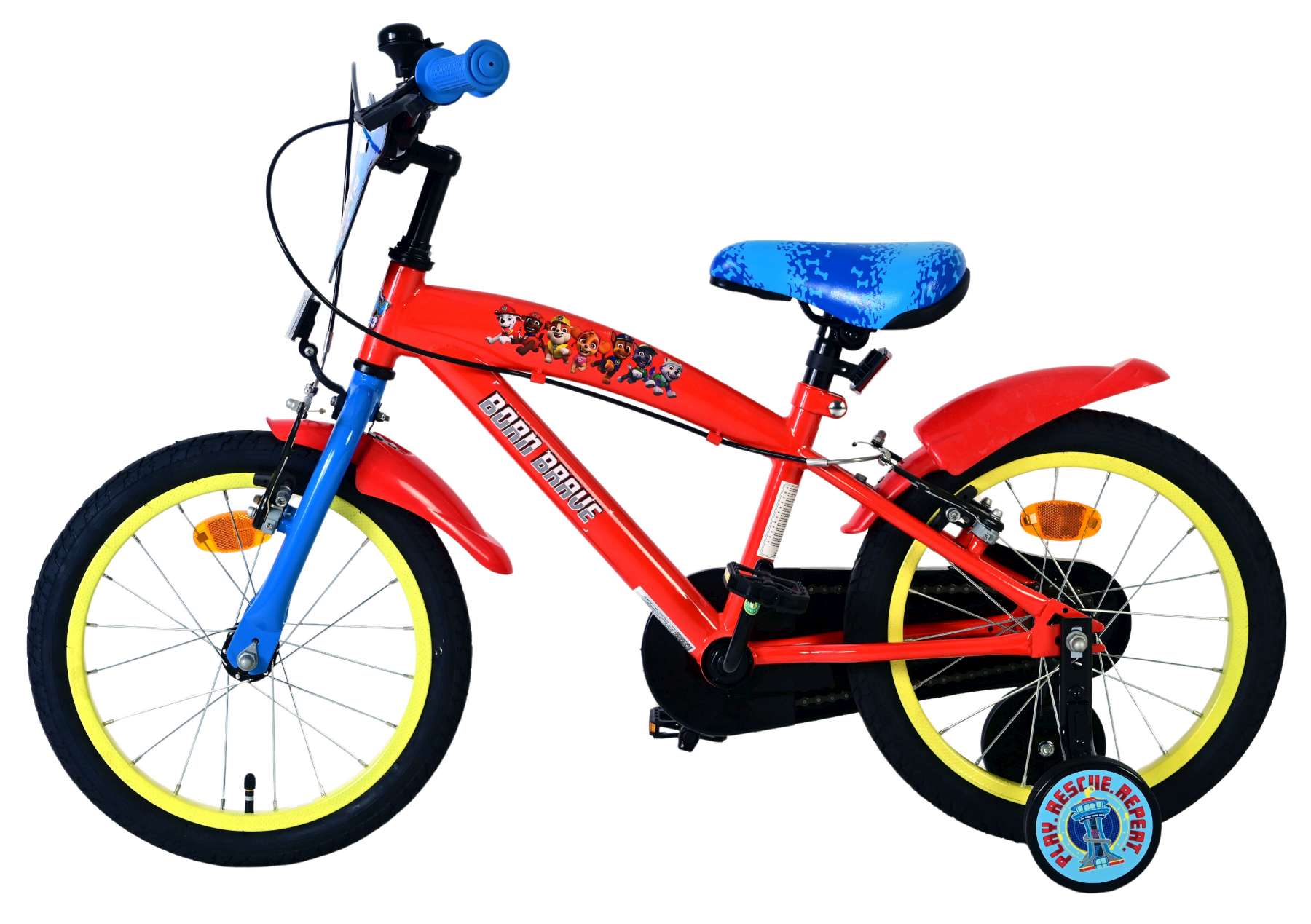 Nickelodeon | Jongens Kinderfiets Paw Patrol, 16 inch, Rood, Twee handremmen - Afbeelding 7