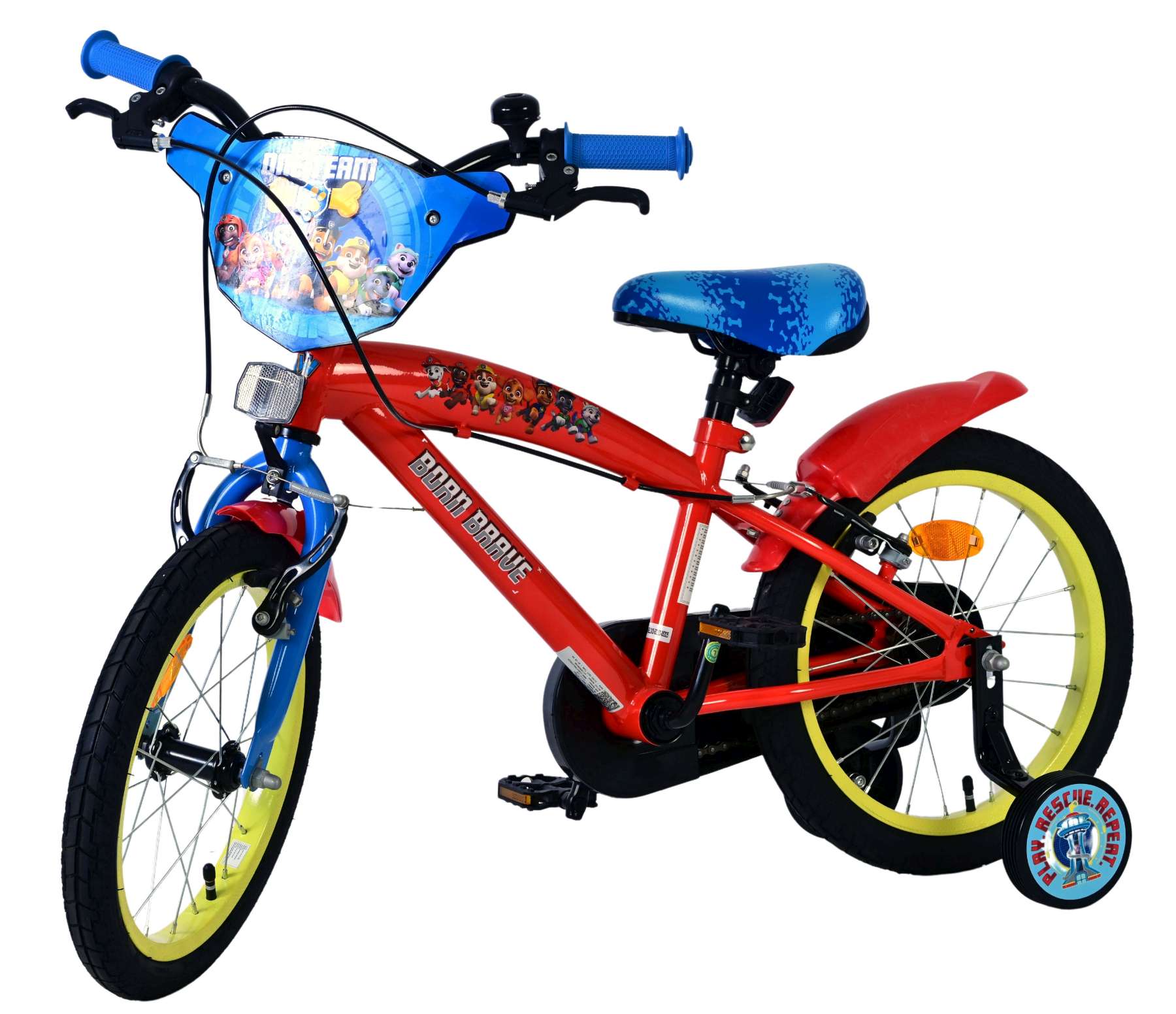 Nickelodeon | Jongens Kinderfiets Paw Patrol, 16 inch, Rood, Twee handremmen - Afbeelding 8