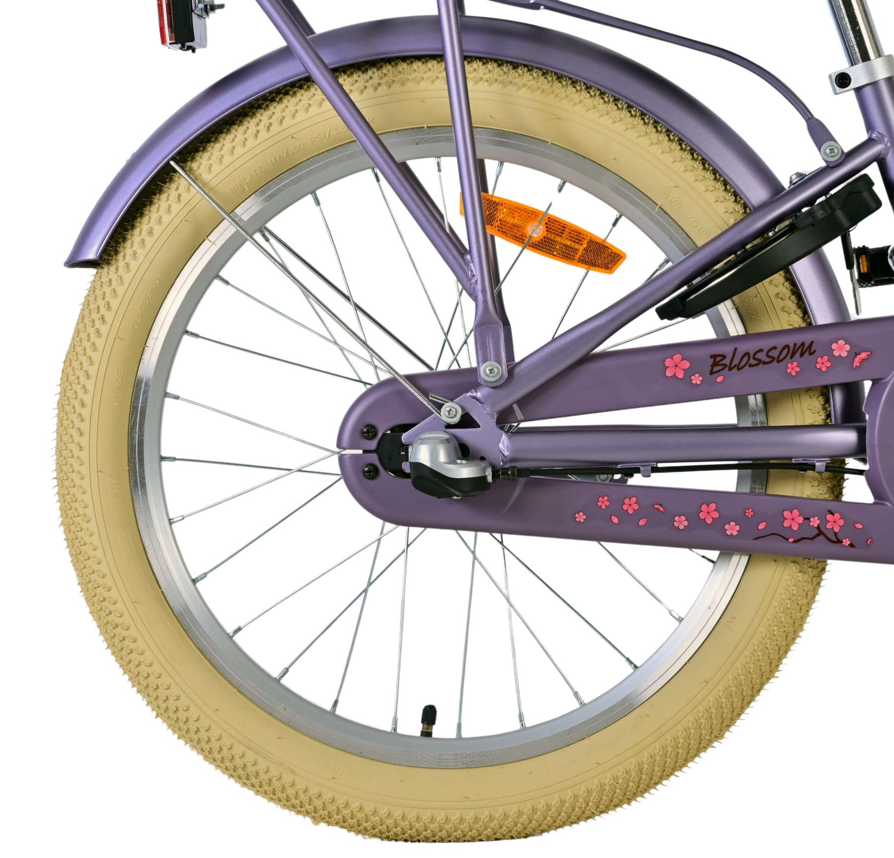 Volare | Meisjes Kinderfiets Blossom, 20 inch, Paars, Nexus 3 versnellingen - Afbeelding 2