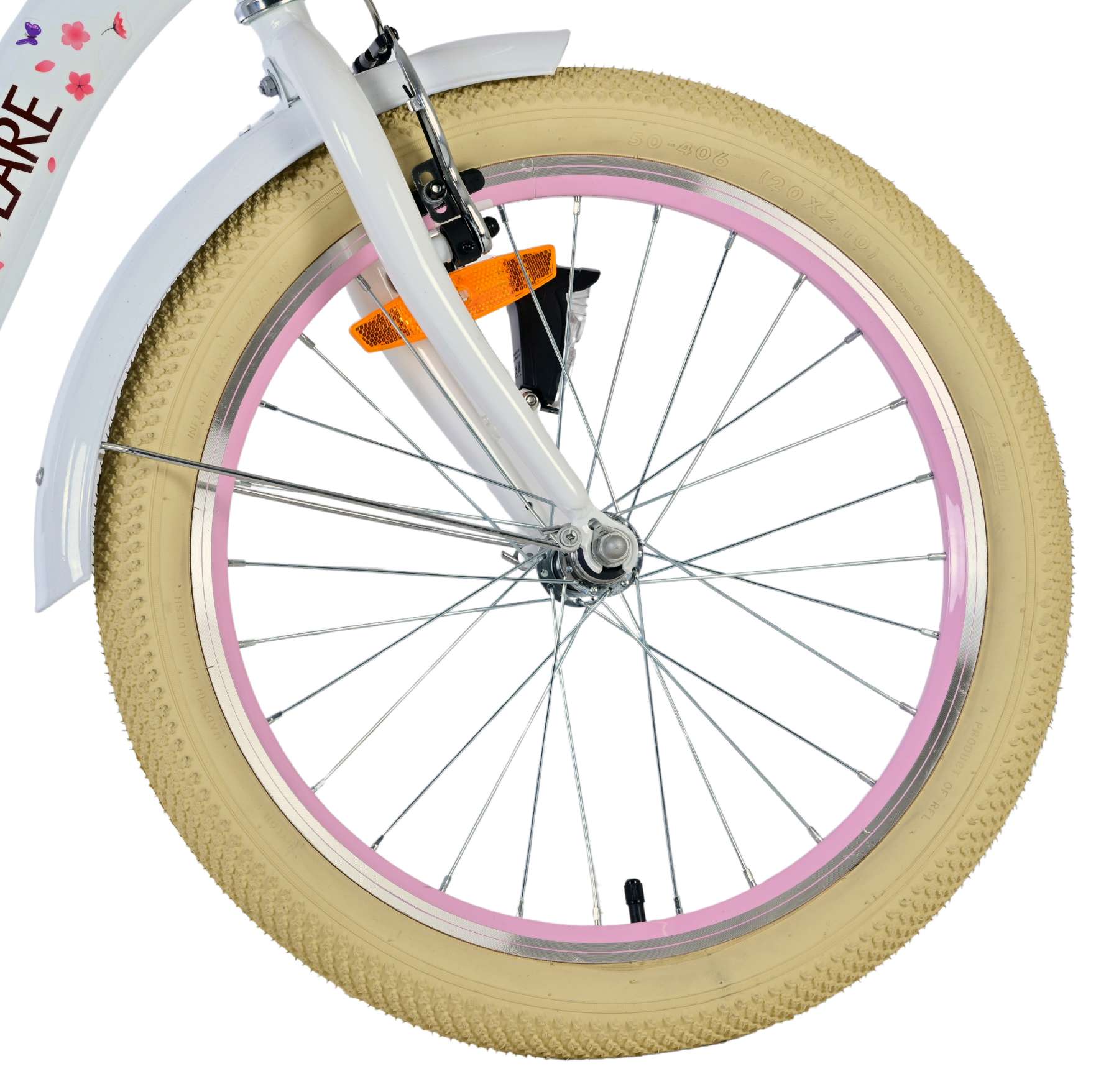 Volare | Meisjes Kinderfiets Blossom, 20 inch, Wit - Afbeelding 3