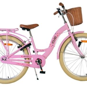 Volare | Meisjes Kinderfiets Blossom, 24 inch, Roze, Twee handremmen