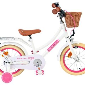 Volare | Meisjes Kinderfiets Excellent, 14 inch, Wit