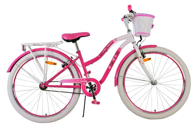 Volare | Meisjes Kinderfiets Lovely, 26 inch, Roze, Twee handremmen
