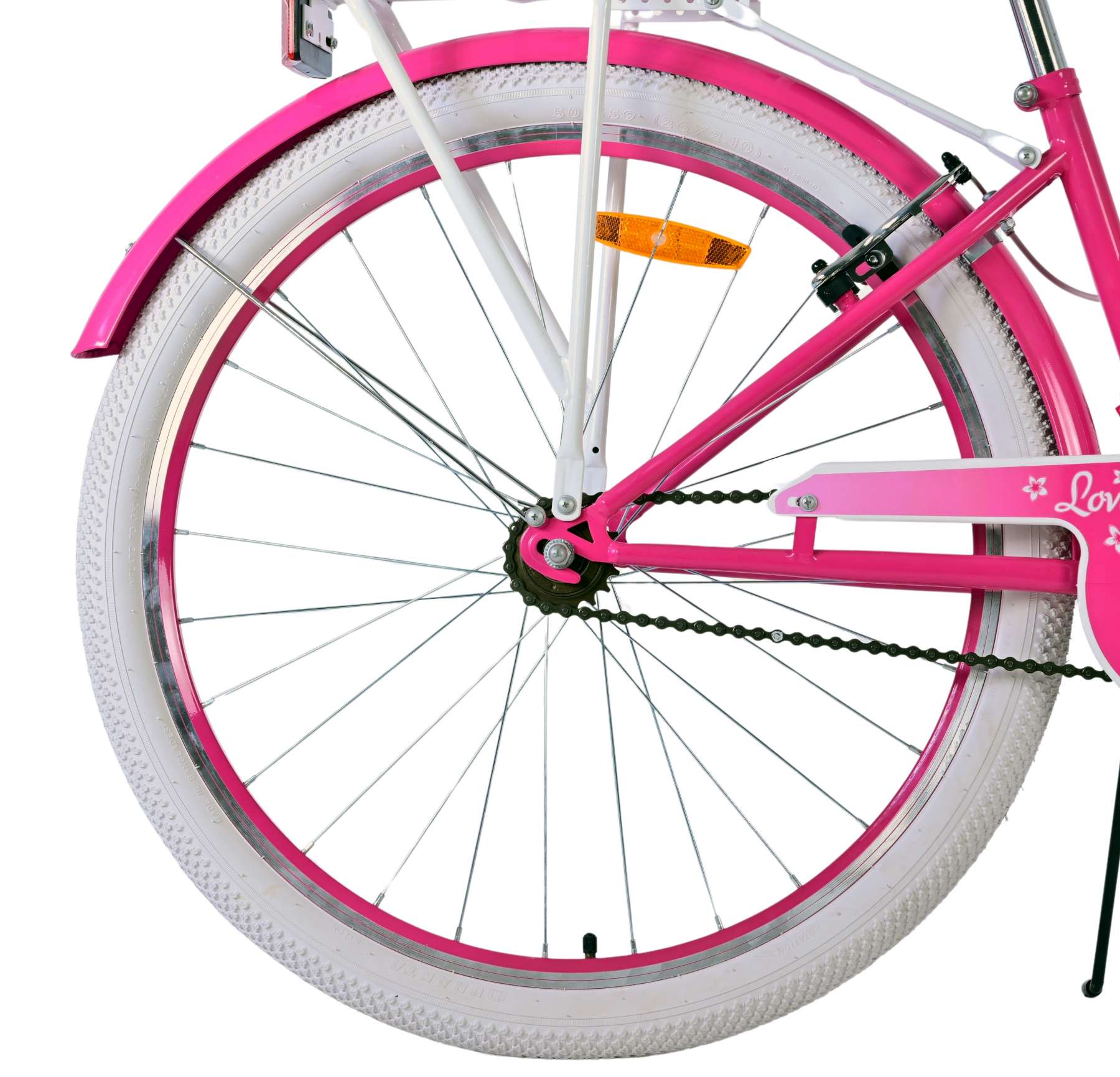 Volare | Meisjes Kinderfiets Lovely, 26 inch, Roze, Twee handremmen - Afbeelding 2