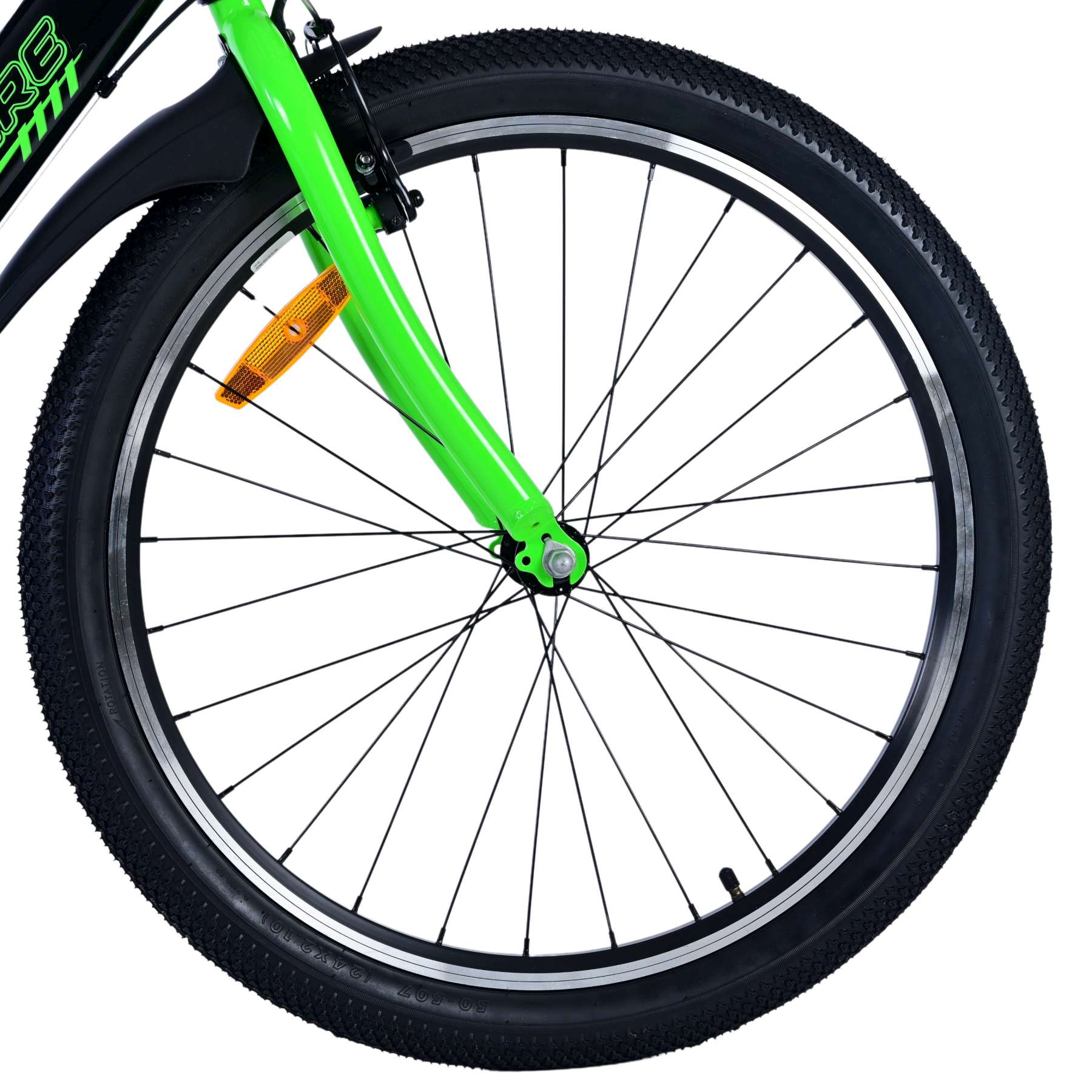 Volare | Jongens Kinderfiets Sportivo, 24 inch, 7 Speed, Zwart Groen - Afbeelding 3