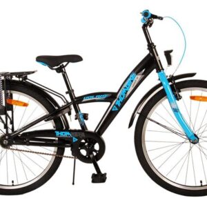 Volare | Jongens Kinderfiets Thombike, 24 inch, Zwart Blauw