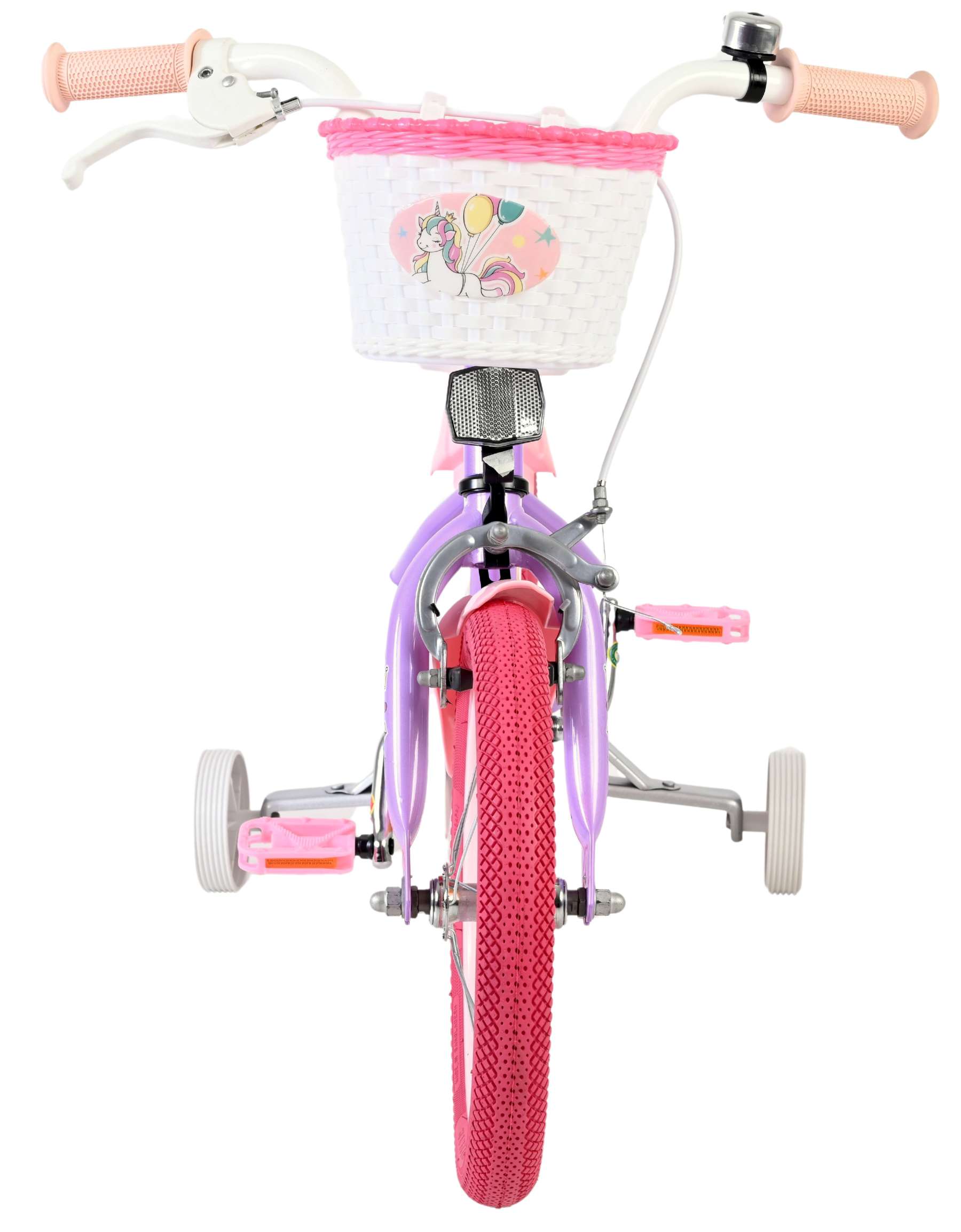 Volare | Meisjes Kinderfiets Unicorn, 14 inch, Paars - Afbeelding 6