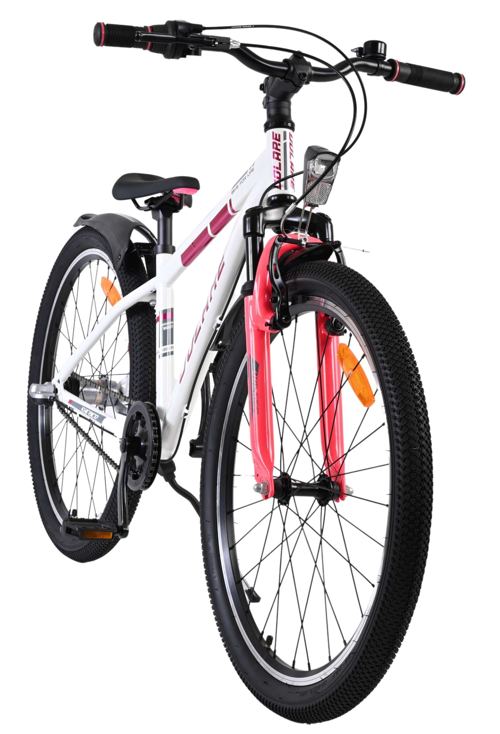 Volare XC Race Kinderfiets - 24 inch - Nexus 3 - Wit/Roze - Afbeelding 6