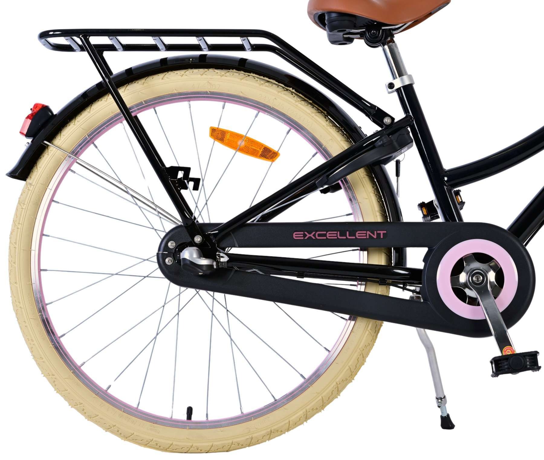 Volare | Meisjes Kinderfiets Excellent, 24 inch, Zwart, 3 Versnellingen - Afbeelding 2
